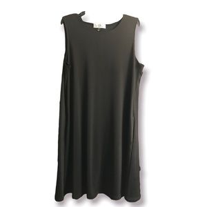 Black Kasper Sleeveless Swing Dress with Pockets Size XL